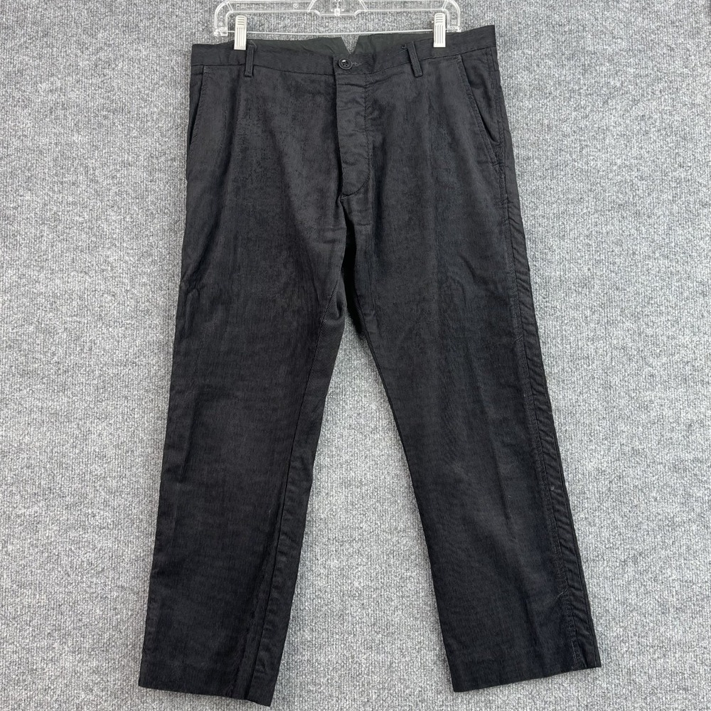 Diesel Corduroy Pants Mens 31x28 Black Fine Wale Straight Leg Cotton Casual